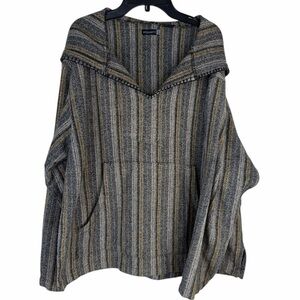 Urbanite Striped Knit Baja Hoodie. NWOT